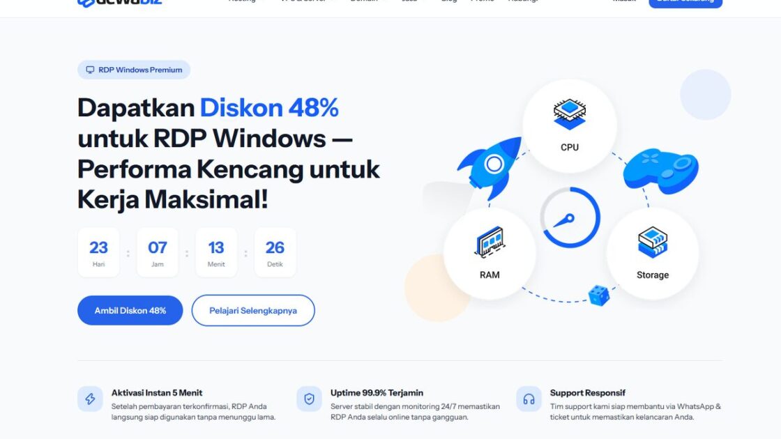 Dewabiz.com Hadirkan Layanan Hosting, VPS, Domain, dan Infrastruktur Digital untuk Mendukung Pertumbuhan Bisnis Online