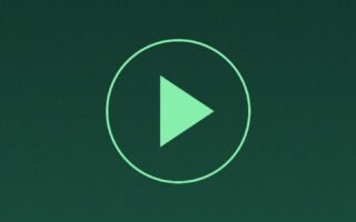 Ilustrasi tombol putar video vertikal